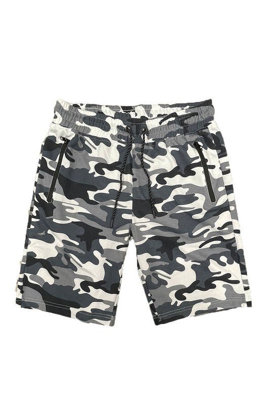 COTTON BLEND LOUNGE SWEAT SHORTS - Get Zipped