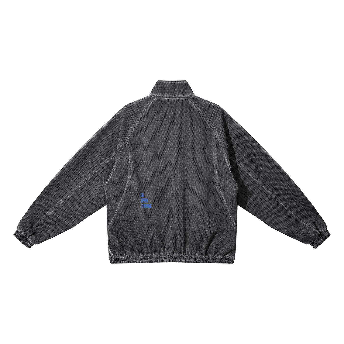 Get Zipped Vintage Wash Full Zip Mesh Jacket