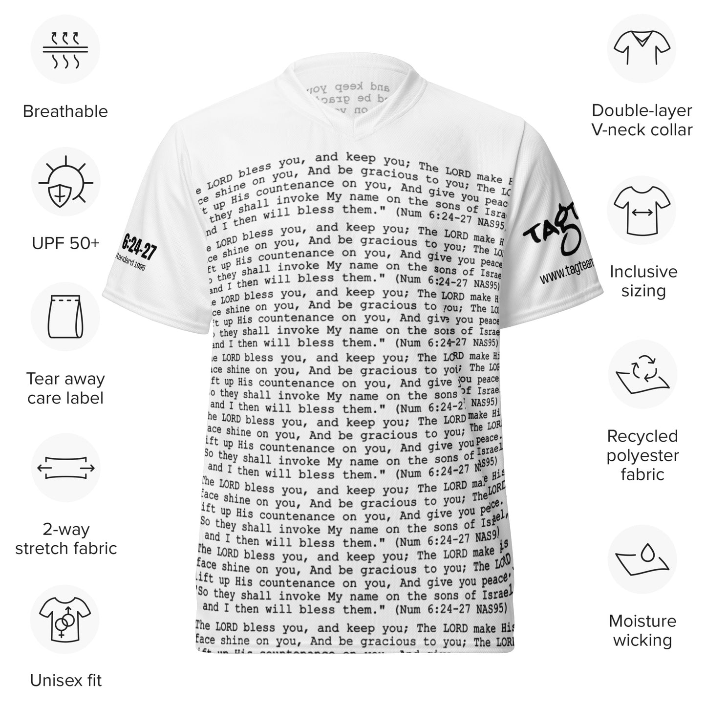The Blessing Recycled unisex sports jersey