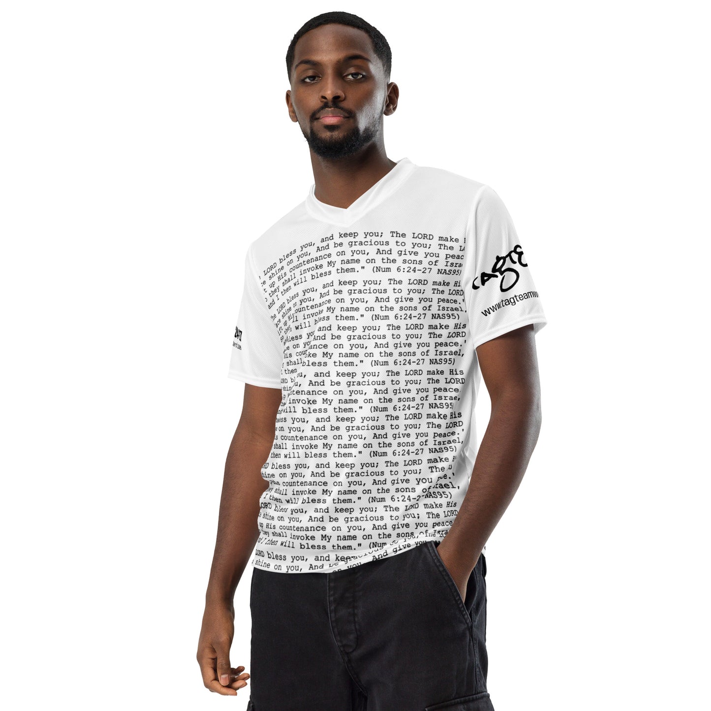 The Blessing Recycled unisex sports jersey