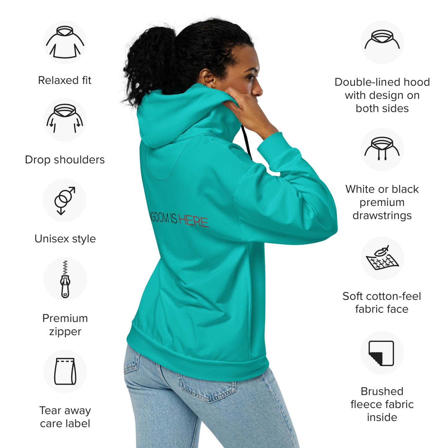 Kingdom Unisex zip hoodie