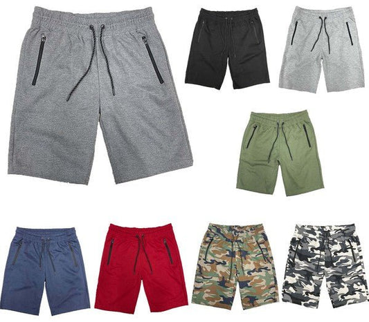 COTTON BLEND LOUNGE SWEAT SHORTS - Get Zipped