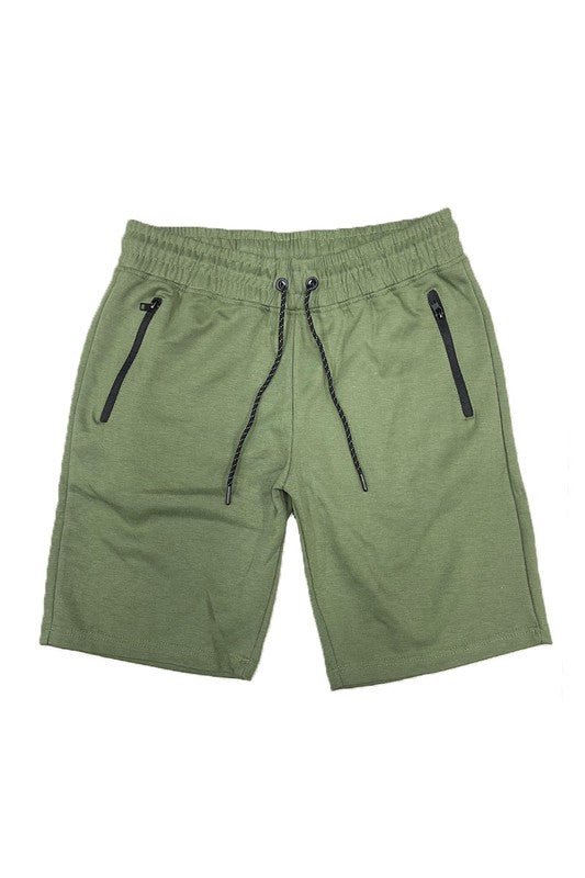 COTTON BLEND LOUNGE SWEAT SHORTS - Get Zipped