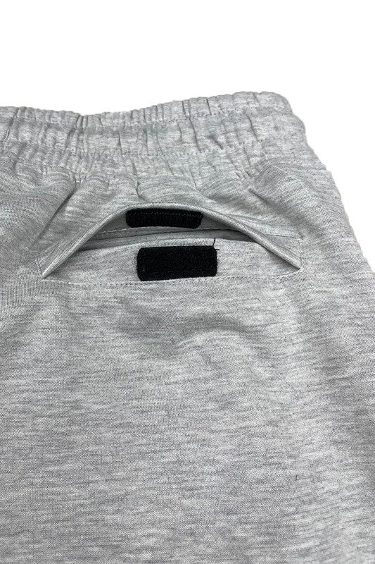 COTTON BLEND LOUNGE SWEAT SHORTS - Get Zipped