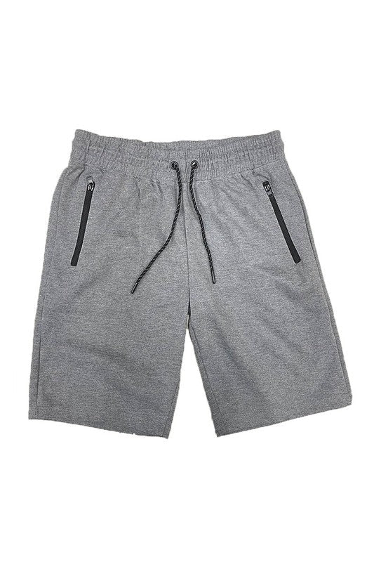 COTTON BLEND LOUNGE SWEAT SHORTS - Get Zipped
