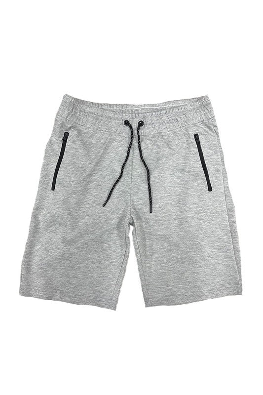 COTTON BLEND LOUNGE SWEAT SHORTS - Get Zipped
