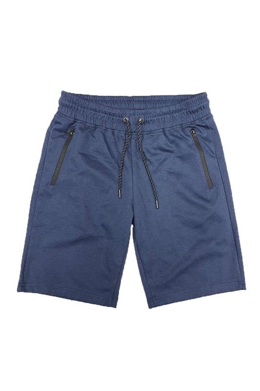 COTTON BLEND LOUNGE SWEAT SHORTS - Get Zipped