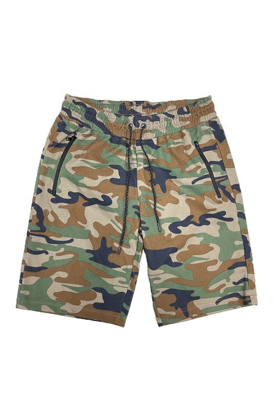 COTTON BLEND LOUNGE SWEAT SHORTS - Get Zipped