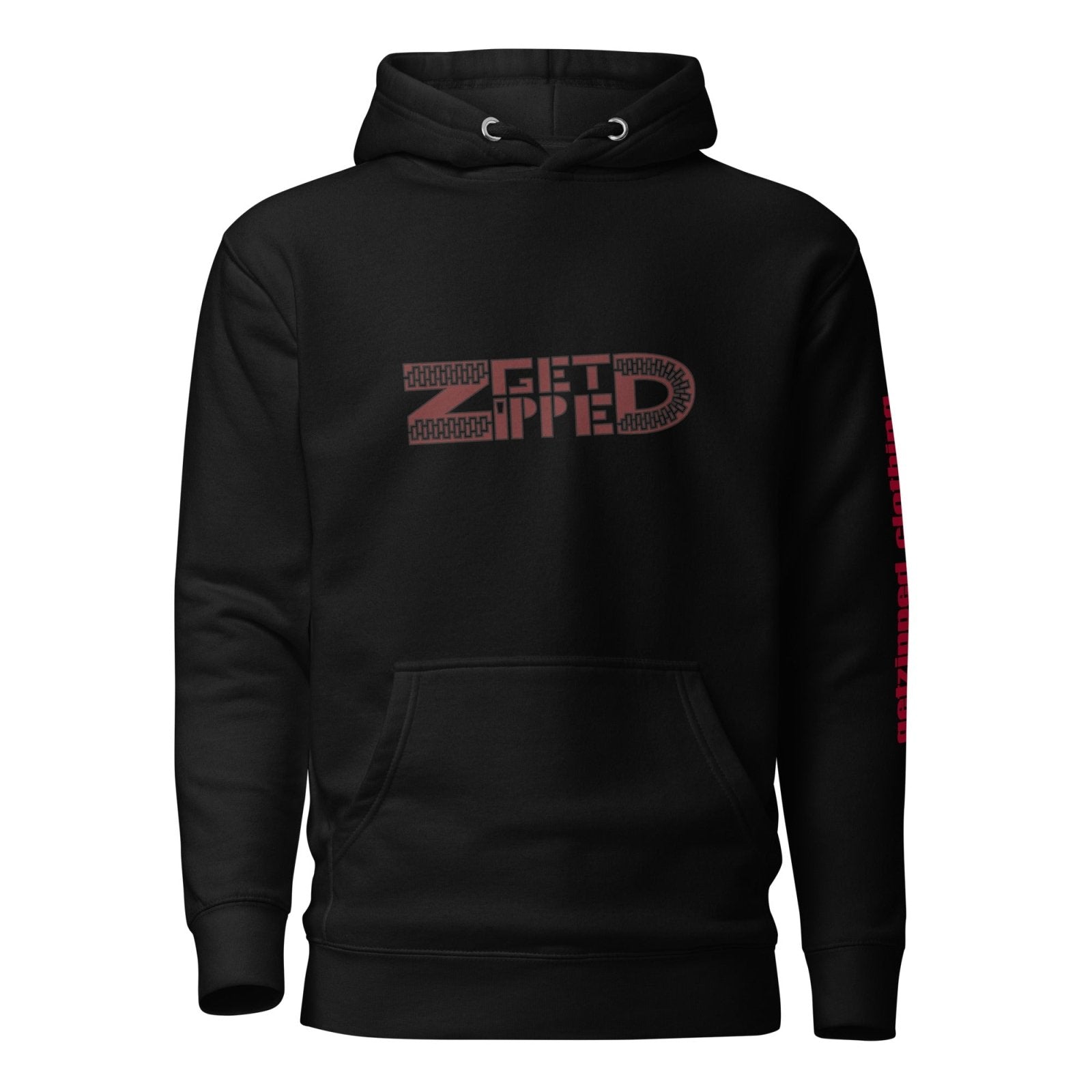 Get Zipped red logo branded Unisex Hoodie - Get Zipped