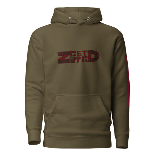 Get Zipped red logo branded Unisex Hoodie - Get Zipped