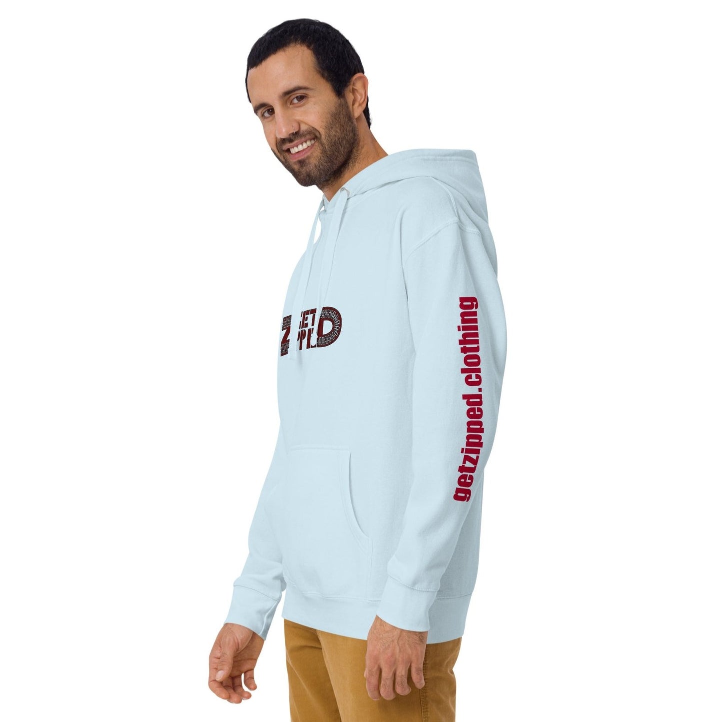 Get Zipped red logo branded Unisex Hoodie - Get Zipped
