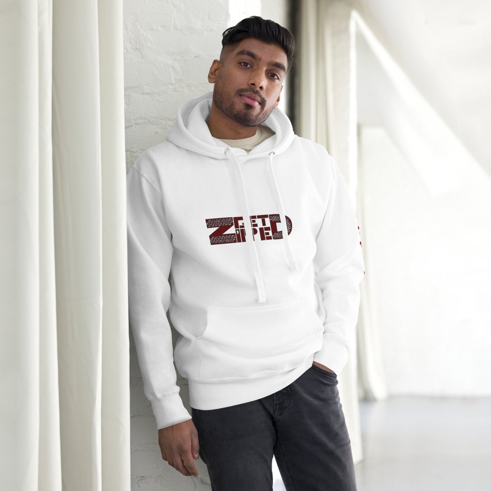 Get Zipped red logo branded Unisex Hoodie - Get Zipped