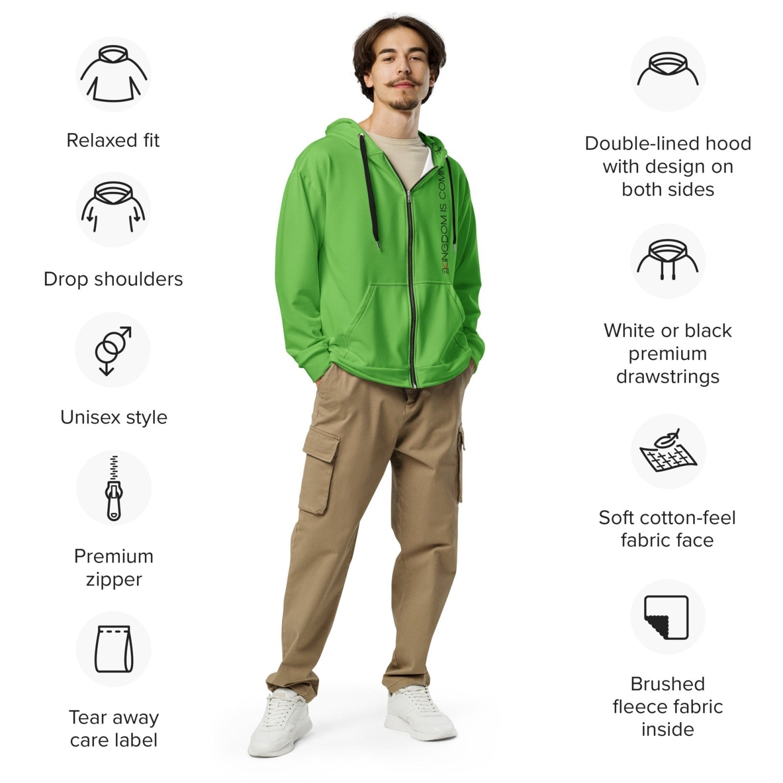 Kingdom Unisex zip hoodie - Get Zipped