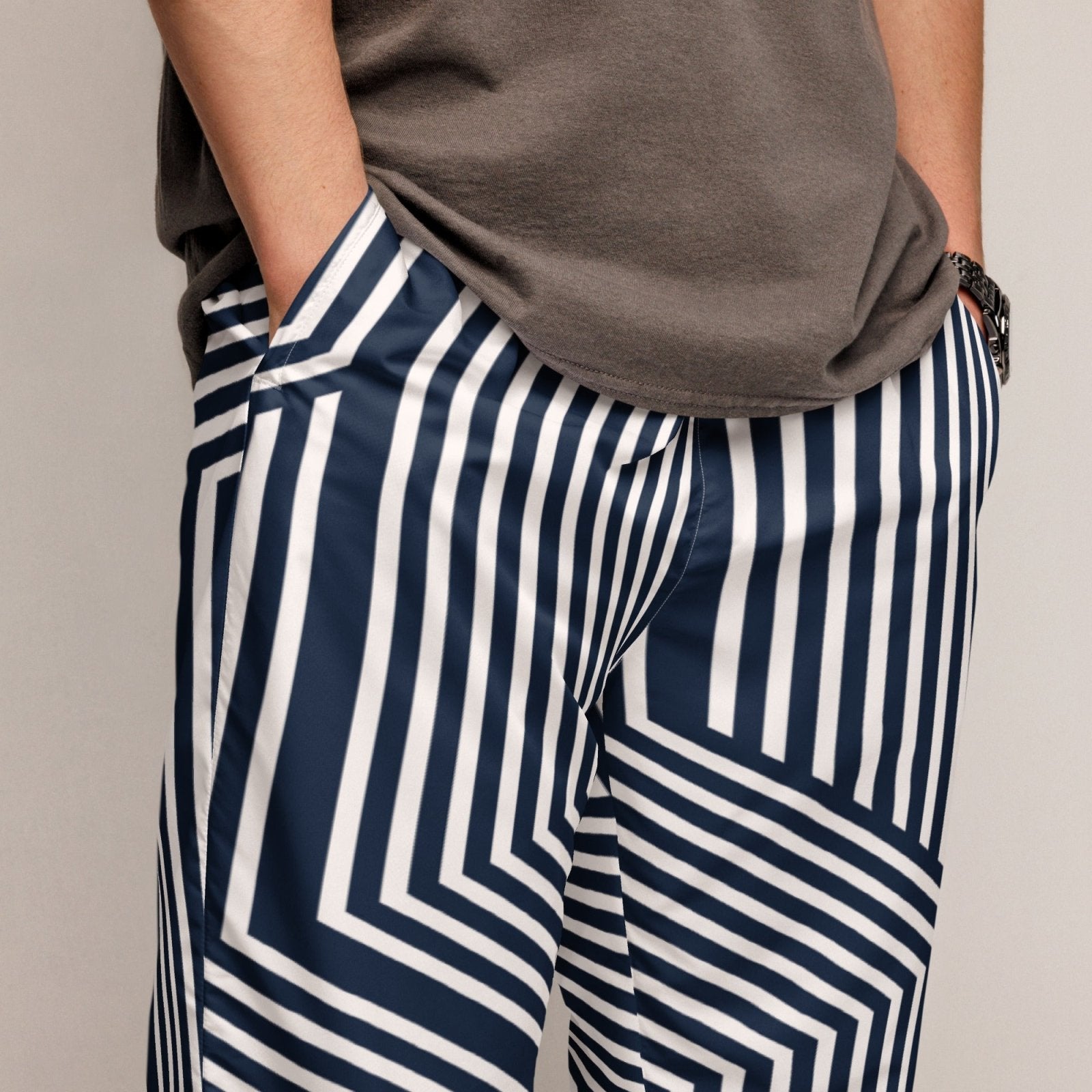 Navy Rhythm track pants - Get Zipped