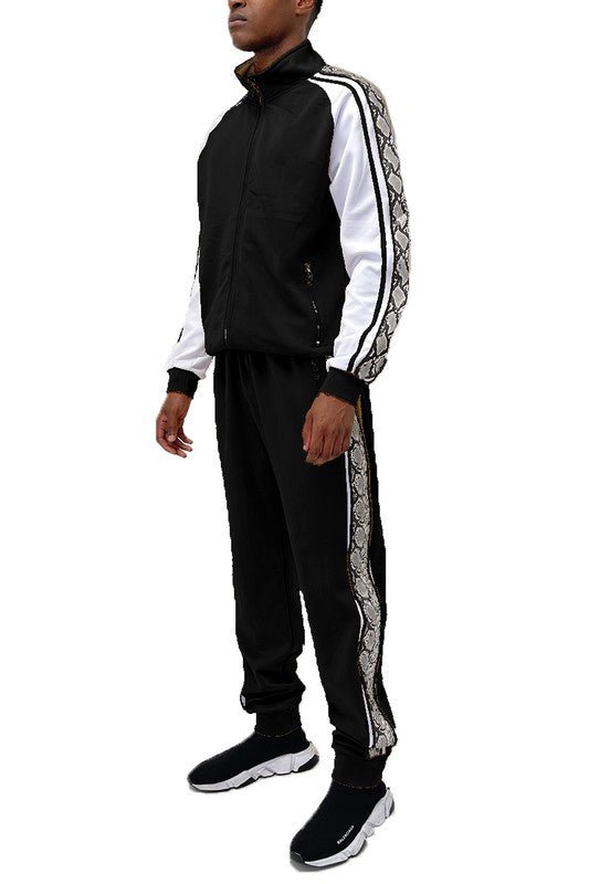 Snake Print Track Suit - Get Zipped
Black & White Track suit