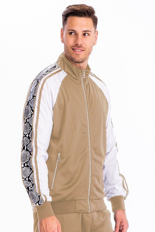 SNAKE SIDE PRINT TRACK JACKET - Get Zipped