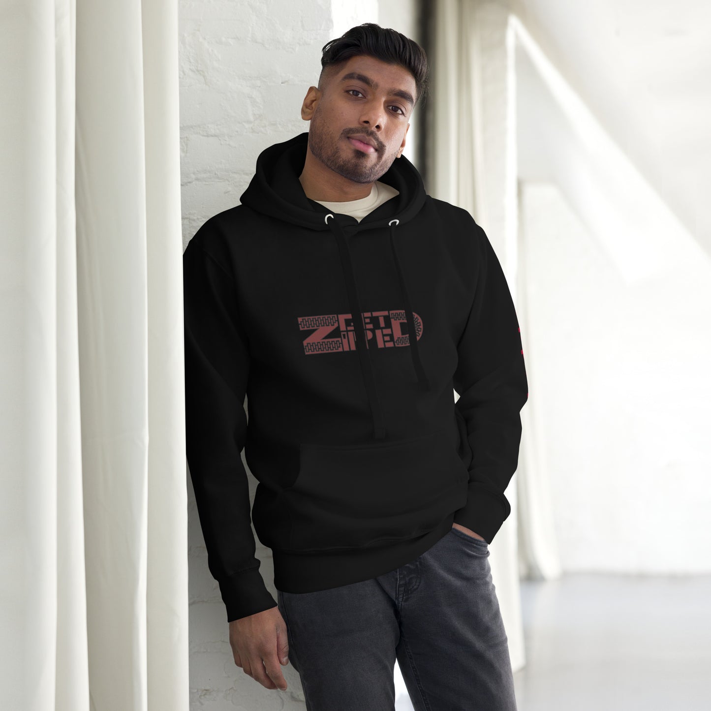 Get Zipped red logo branded Unisex Hoodie
