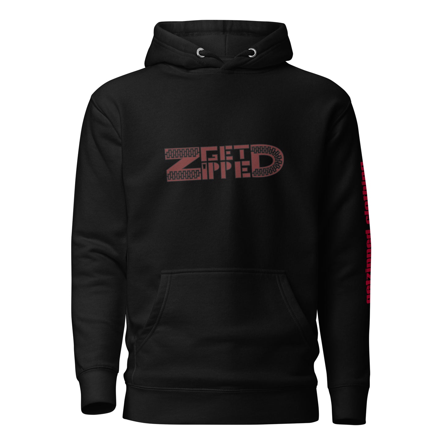 Get Zipped red logo branded Unisex Hoodie