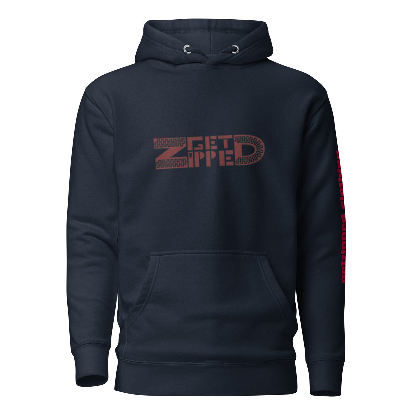 Get Zipped red logo branded Unisex Hoodie
