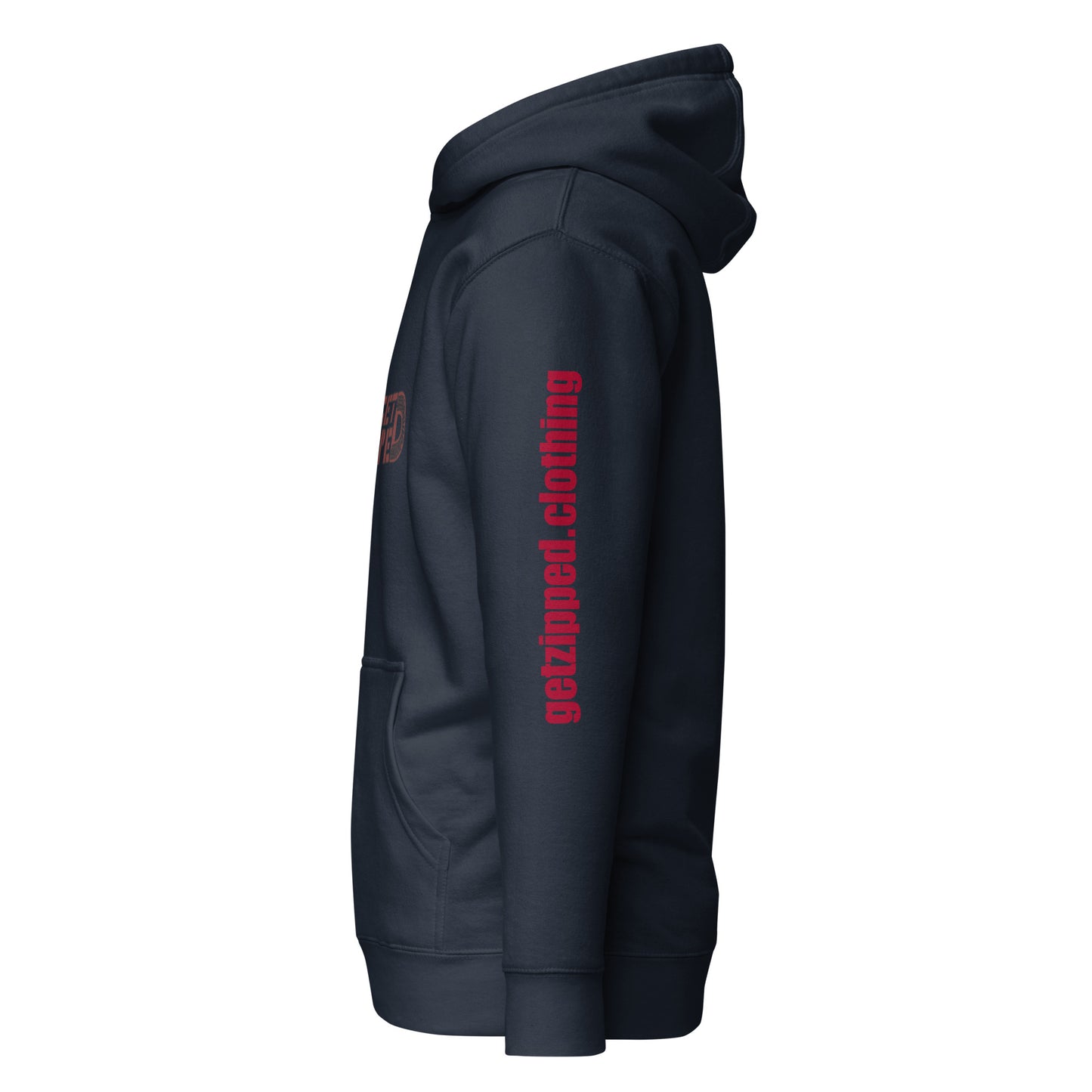 Get Zipped red logo branded Unisex Hoodie