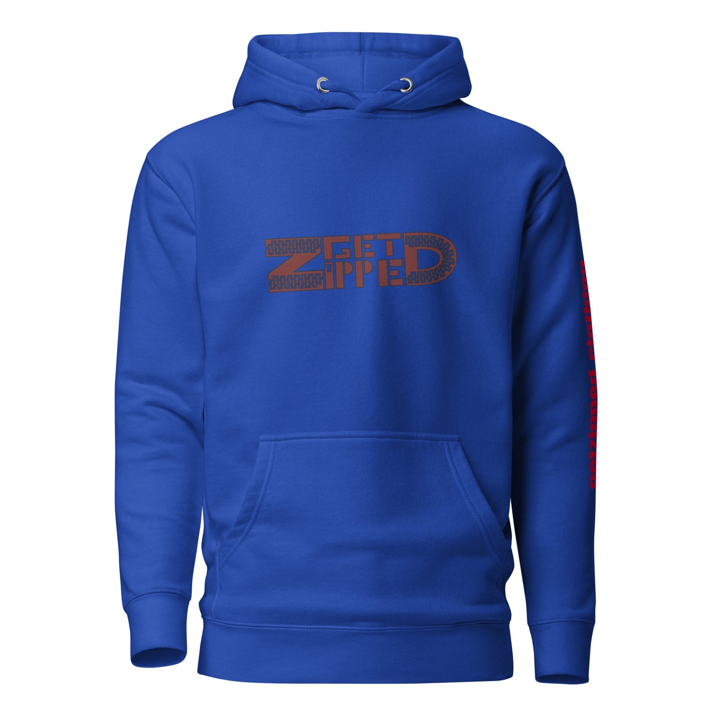 Get Zipped red logo branded Unisex Hoodie