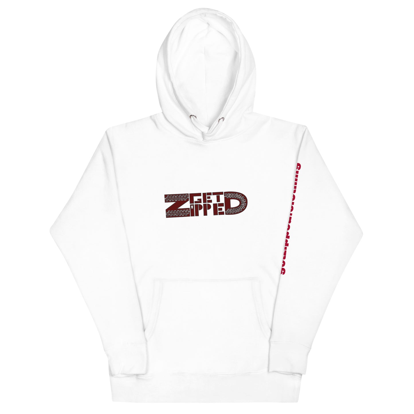 Get Zipped red logo branded Unisex Hoodie