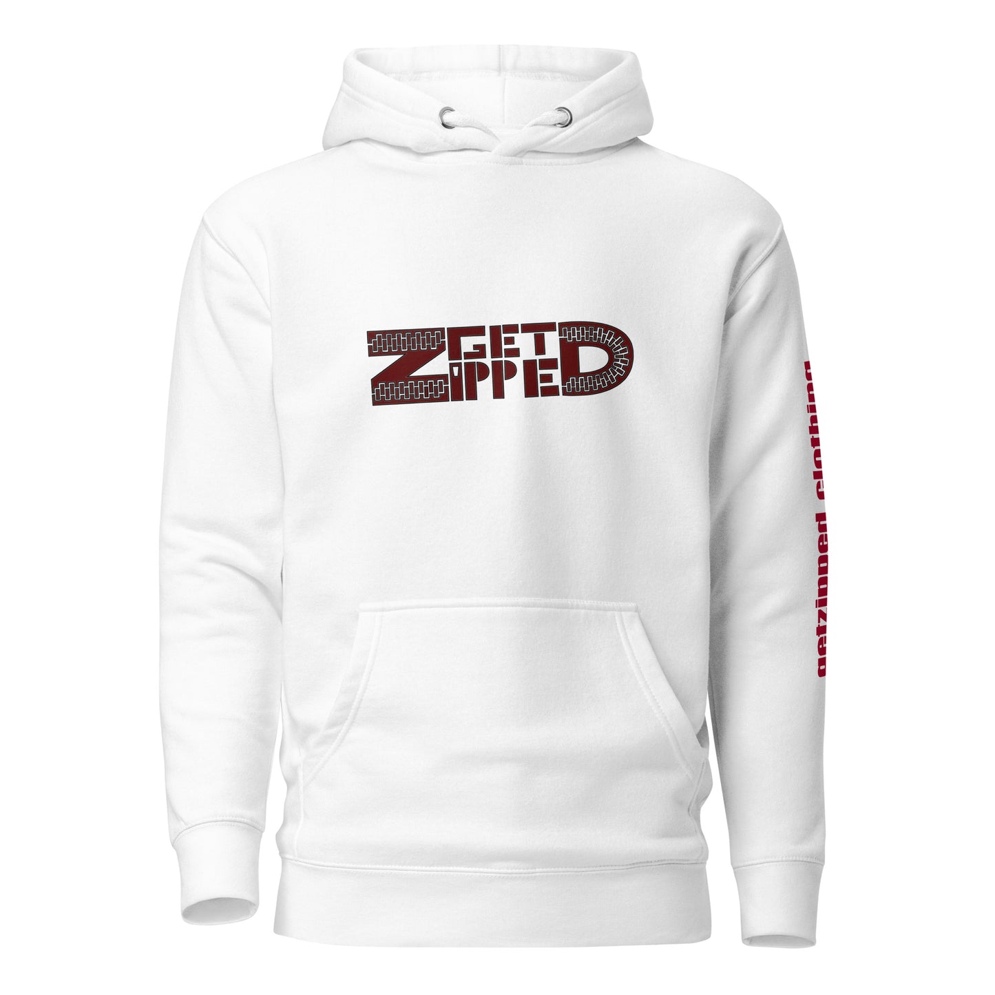 Get Zipped red logo branded Unisex Hoodie