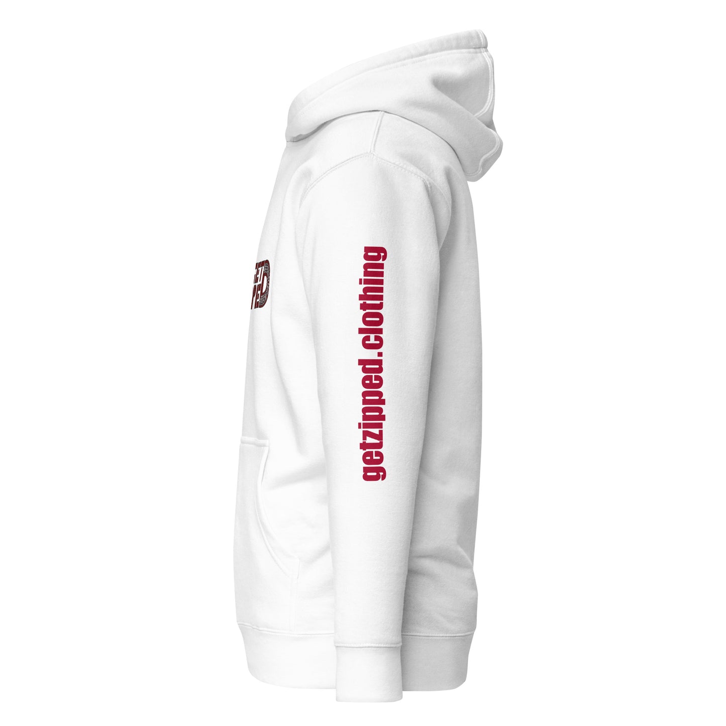 Get Zipped red logo branded Unisex Hoodie