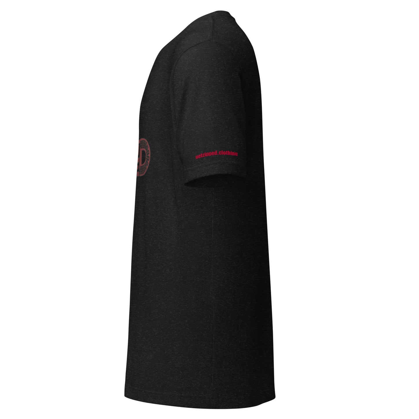 Get Zipped red logo branded Unisex t-shirt