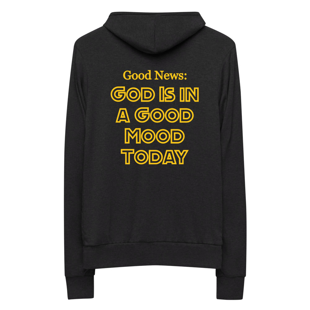Good Mood God zip hoodie