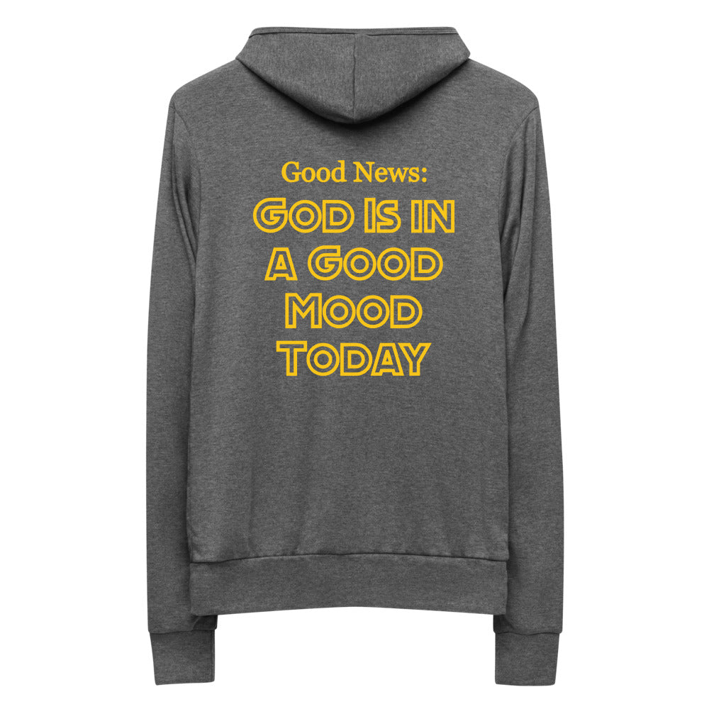 Good Mood God zip hoodie